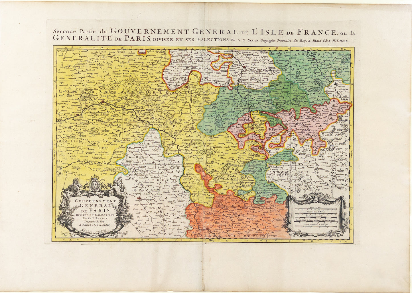 JAILLOT, Alexis-Hubert. Seconde Partie du Gouvernement General de L’Isle de France. Paris: 1692.
