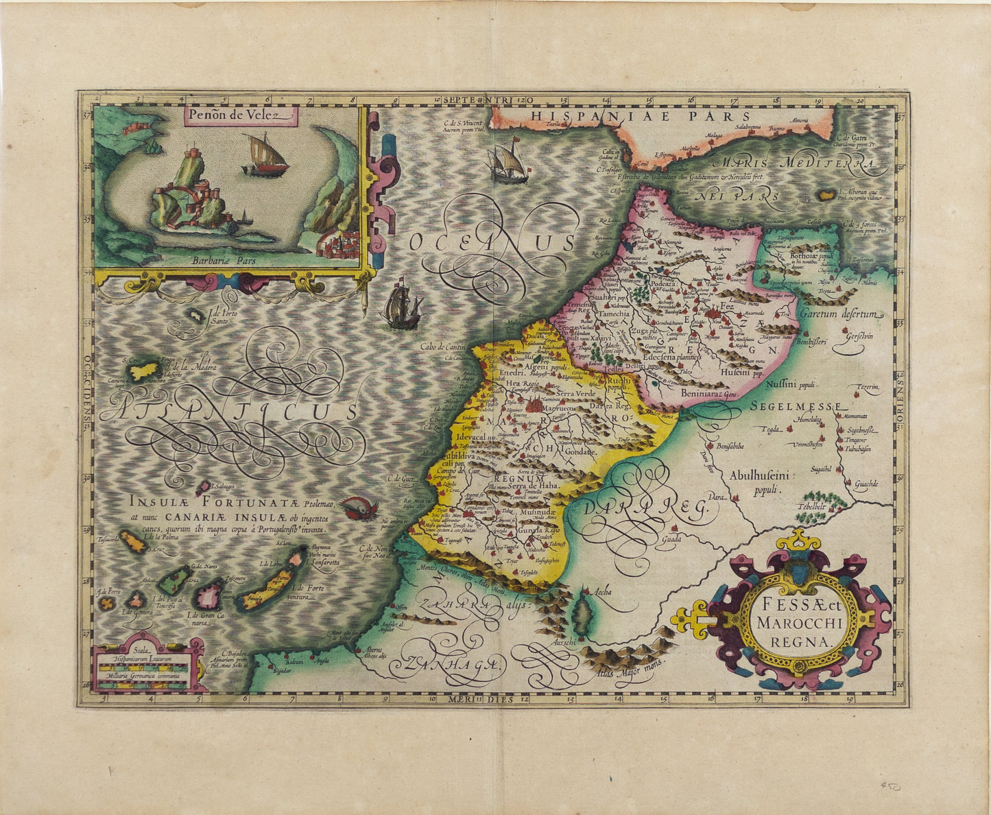 Mercator and Hondius. Fessae et Marocchi Regna. 1606