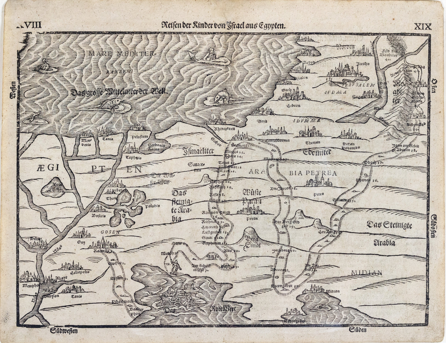 Bunting, Henrich. Reisen Der Kinder Israel Aus Egypten. Leipzig: 1585