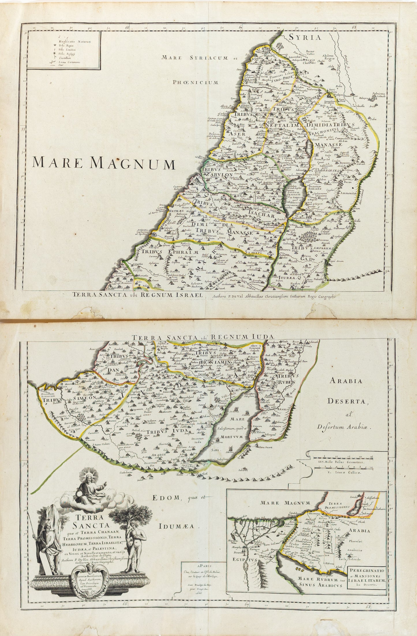 Duval, Pierre. Terra Sancta que et Terra Chanaan Terra Promissionis, Terra Hebreorum, Terra Israelita, Iudea, et Palestina. Paris: 1666