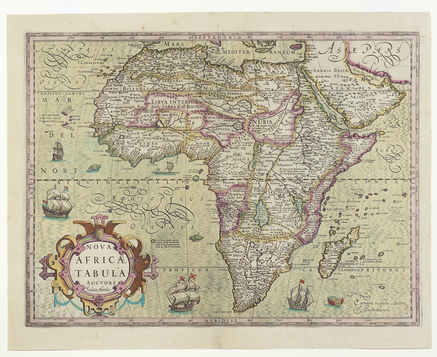 Hondius, Henricus. Nova Africae Tabula. Amsterdam: 1631