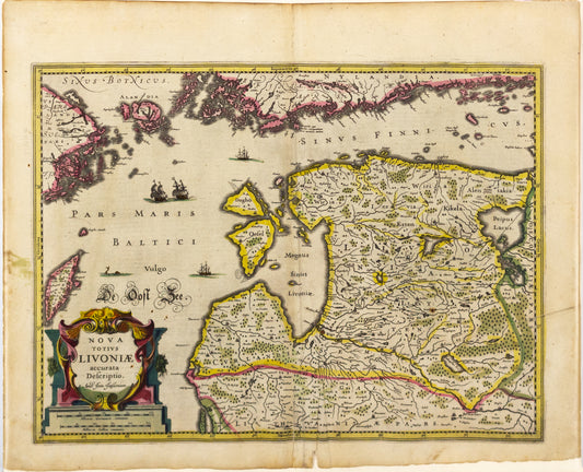 Jansson, Johannes. Nova Totius Livoniae accurata descripto. Amsterdam, 1636.