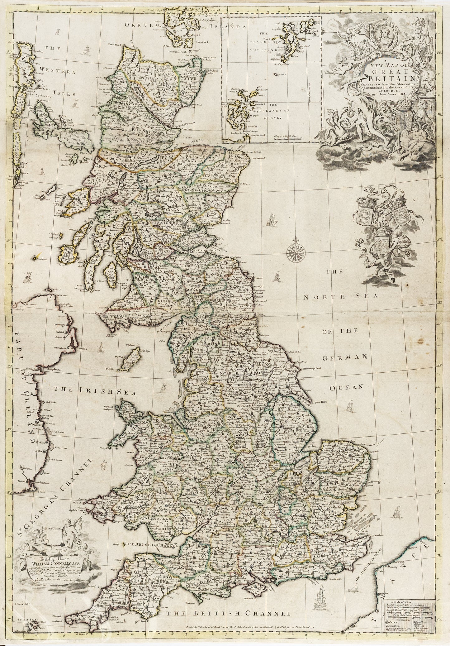 Senex, John. A New Map of Great Britain. London: 1721