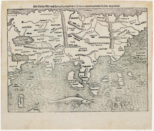 Sebastian Munster. Die Lander Asie... c. 1550s