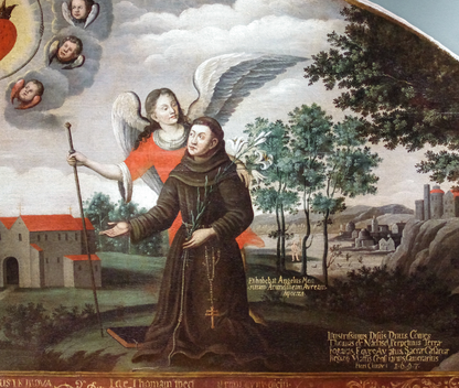 HUNGARIAN (Late 17th Century). The Batthyany & Nadasd Lunettes (Pair). 1697–1698. — Anthony of Padua and Thomas de Nadasd