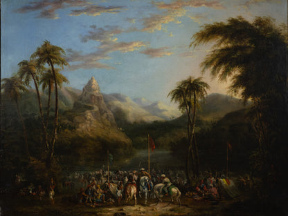 ATKINSON, James (attr.) (British, 1780-1852). A meeting of Rajahs in the Punjab hills.