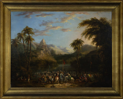 ATKINSON, James (attr.) (British, 1780-1852). A meeting of Rajahs in the Punjab hills.