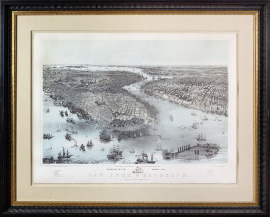 JOHN BACHMANN (1814–1896) Birds’ Eye View of New-York & Brooklyn. 1851