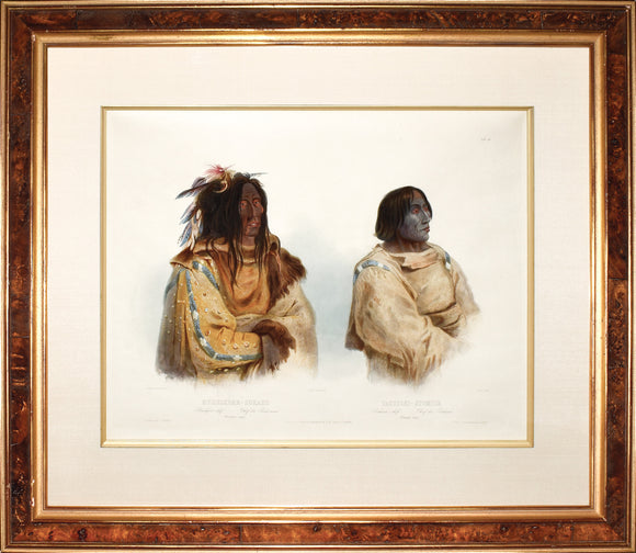 BODMER, Karl (1809-1893). Mehkskeme Sukahs / Blackfoot Chief Tatsicki-Stomick / Piekann Chief, Tab 45.