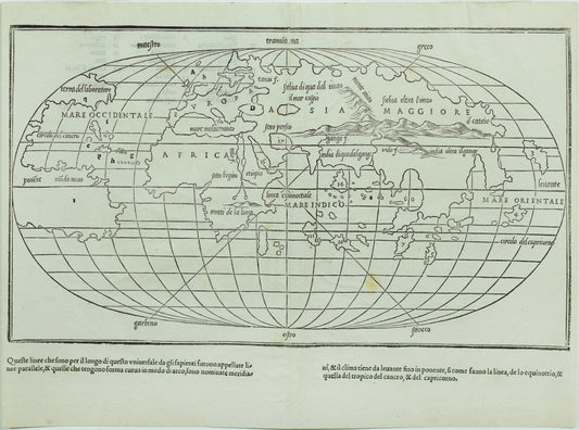 Benedetto di BORDONE (1460-1531) [Untitled World Map]. 1547.