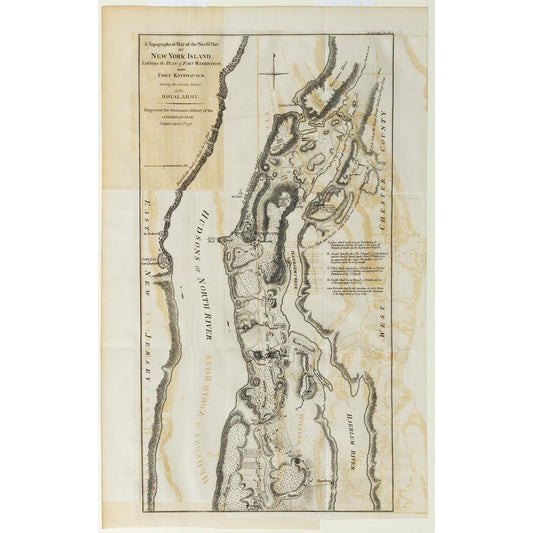 Faden, William (1749-1836). A Topographical Map of the North Part of New York Island. London, 1793.