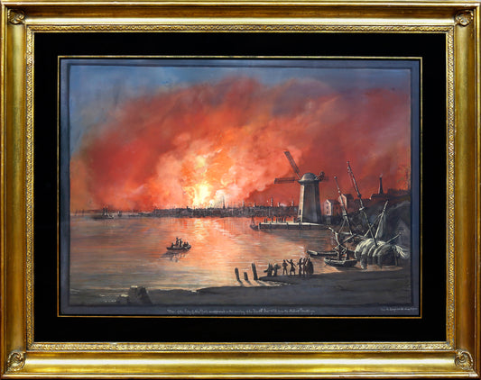 NICOLINO CALYO (1799-1884). View of New York City as It Appeared on the Eve of the Fire, 1835.