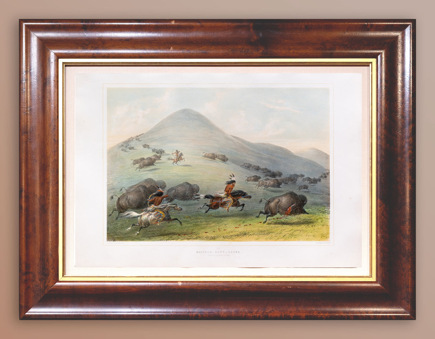 George Catlin (1794-1872), North American Indian 6 Buffalo Hunt Chase