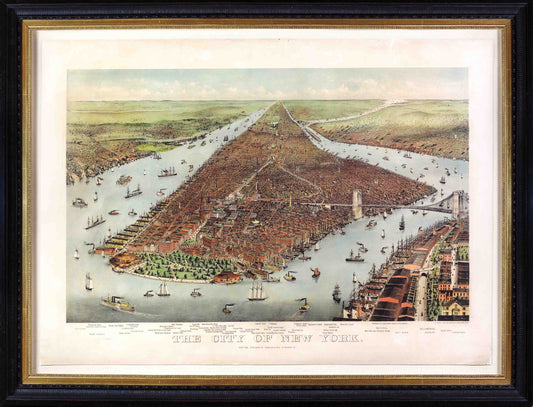 NATHANIEL CURRIER (1813 - 1888) JAMES MERRITT IVES (1824 - 1895). The City of New York