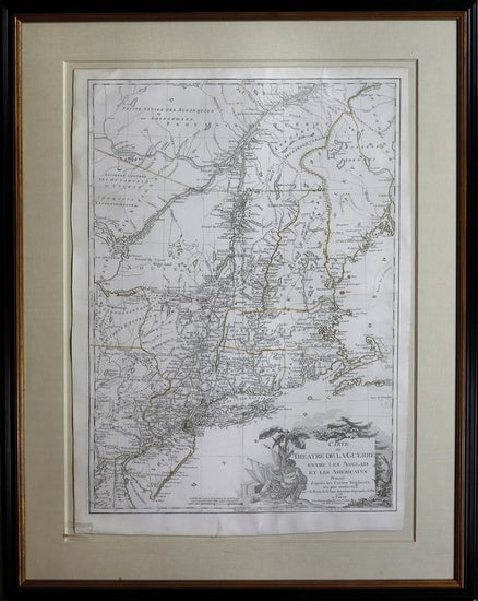 De la Tour, Carte du Theatre de la Guerre - The Map that brought the French into the American Revolutionary War