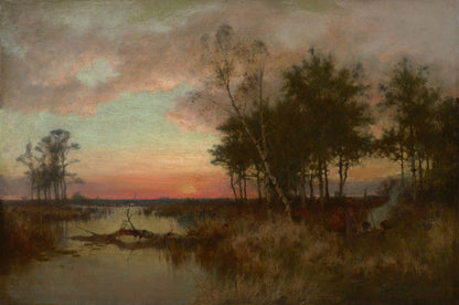 Seth Eastman (1808 – 1875) Sunset on the Texas Coastal Plains, circa 1849-1850