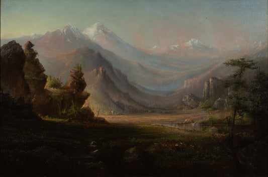 ELKINS, Henry Arthur (American, 1847-1884). Indian Encampment. Estes Park, Colorado. 1867.