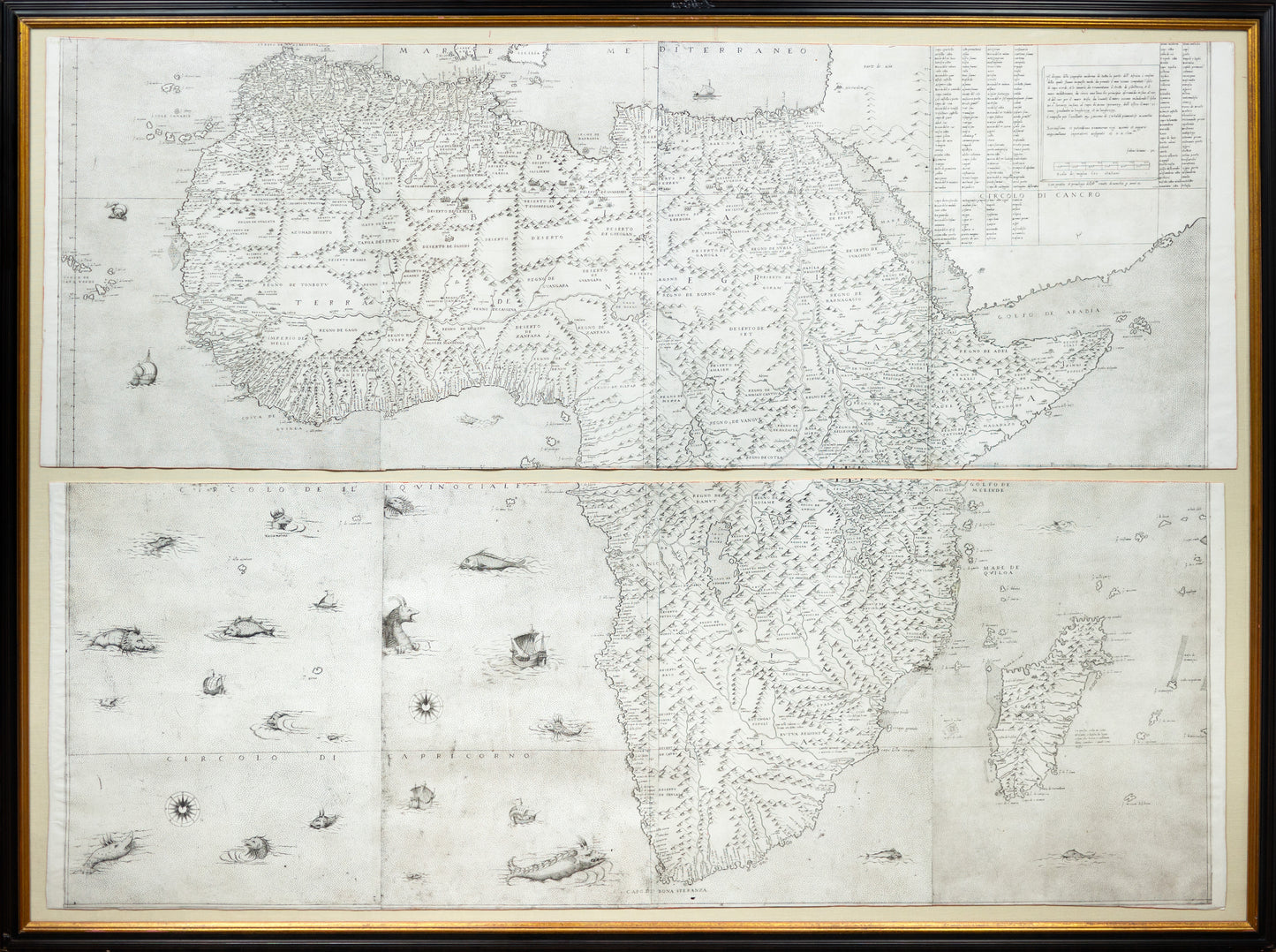 Giacomo Gastaldi, Il disegno della geografia moderna de tutta la parte dell’ Africa (Venice, 1564)