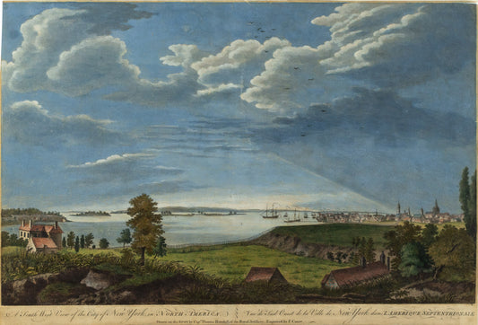 PIERRE CHARLES CANOT (1710-1777), after THOMAS HOWDELL A South West View of the City of New York in North America. 1768
