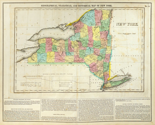 Carey, Henry Charles & Lea, Isaac. Geographical, Statistical, and Historical Map of New York. Philadelphia, 1822.