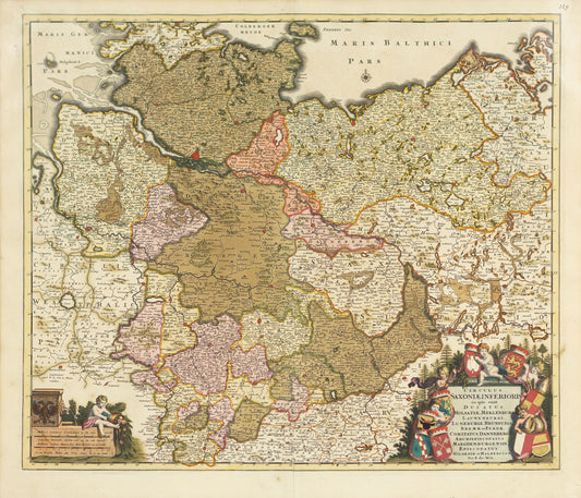 De Wit, Frederick. Circulus Saxoniae Inferioris in quo sunt Ducatus Holsatiae, Meklenburgi... Amsterdam, c. 1710.