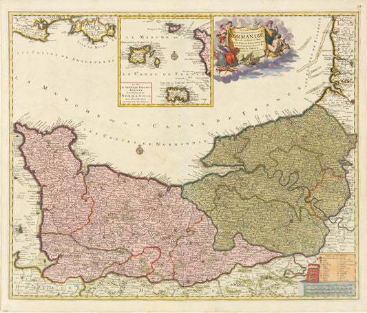 De Wit, Frederick. Duche et Gouvernement General de Normandie... Amsterdam, c. 1710.
