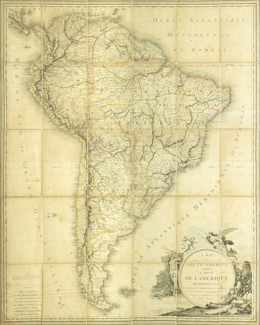 Lapie, Pierre. Carte de l'Amerique Meridionale. Paris, 1814. [South America]