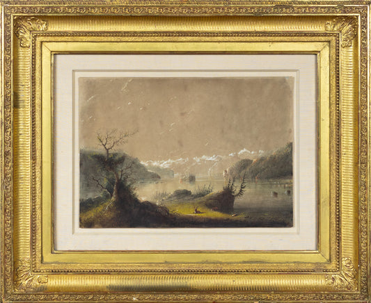 MILLER, Alfred Jacob (1857-1926) Lake in the Wind River Mountains - Arader Galleries