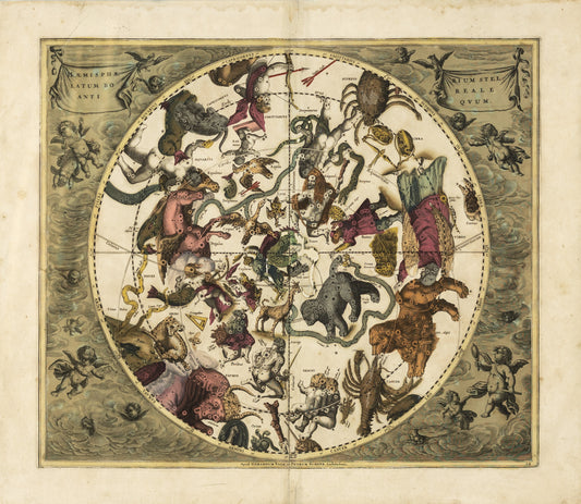 Cellarius, Andreas. Plate 24 - Haemisphaerium Stellatum Boreale Antiquum