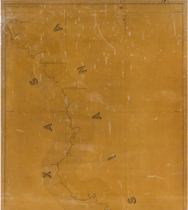 Lee, T.J. Map of the River Sabine from its mouth on the Gulf of Mexico in the Sea to Logan's Ferry. 1838