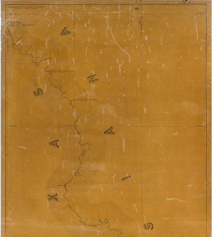 Lee, T.J. Map of the River Sabine from its mouth on the Gulf of Mexico in the Sea to Logan's Ferry. 1838