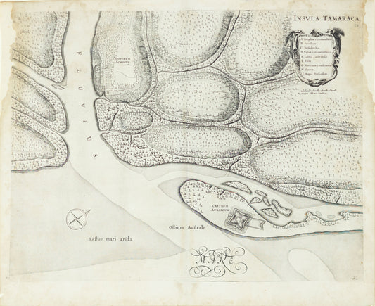 Johannes Blaeu (1596–1673). Portus Calvus, showing Insula Tamaraca...1647