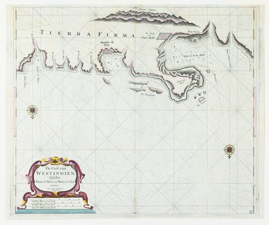 Roggeveen, Arent. De Cust van West Indien. Amsterdam, 1680.