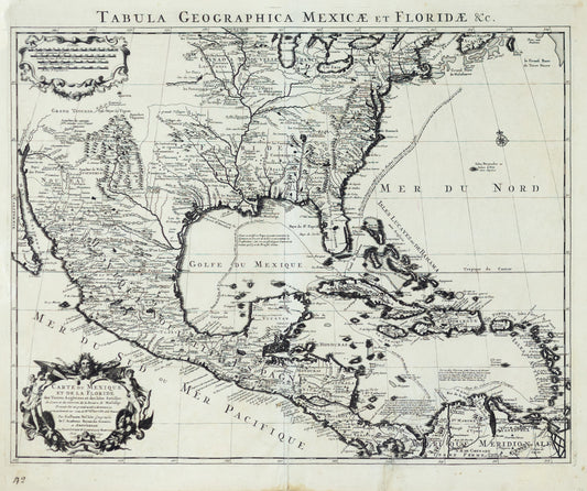 L'isle, Guillaume de. Tabula Geographica Mexicae et Floridae. Amsterdam, ca. 1710.