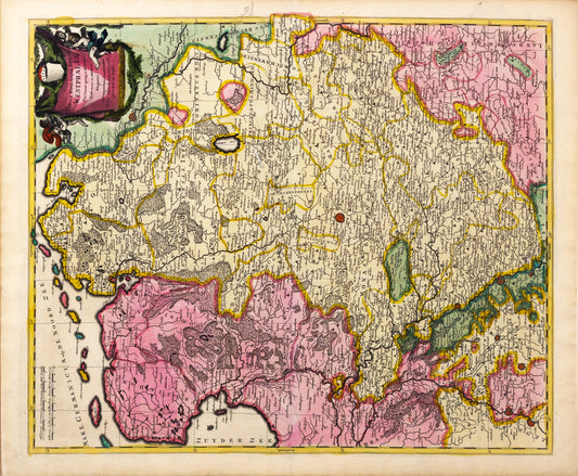 Schenk, Peter. Tabula Nova Atque Exacta Westphaliae. Amsterdam, ca. 1700.