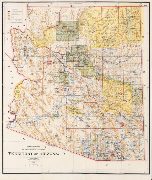 General Land Office. Territory of Arizona. Washington, 1909.