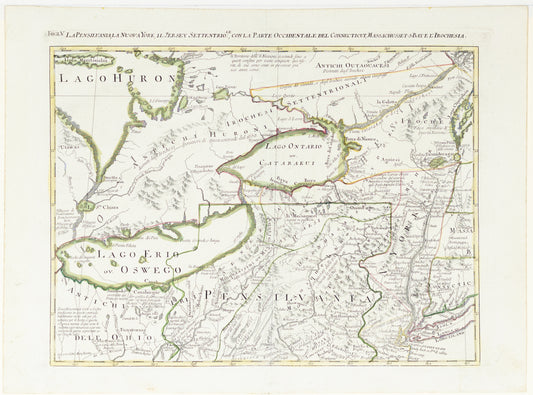 Zatta, Antonia. La Pensilvania, la Nuova York, il Jersey Settentriole: con la parte occidentale del Connecticut, Massachusset-s-bay e l'Irochesia. Venice, 1778.