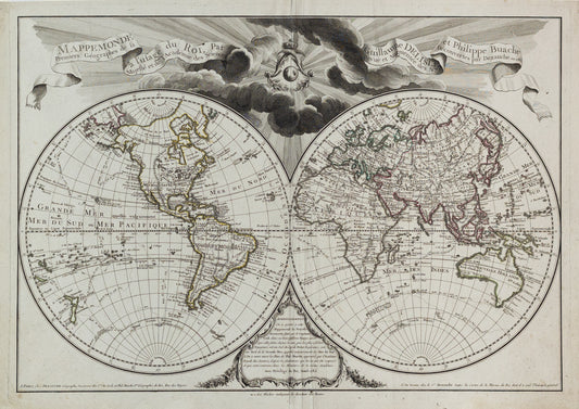 Guillaume Delisle (1675–1726) and Philippe Buache (1700–1773). Mappemonde...1780