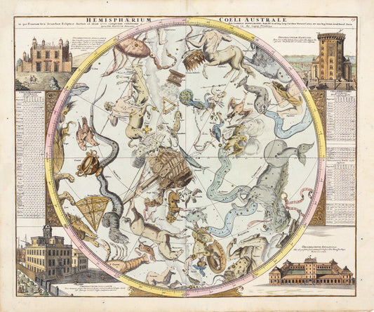 Doppelmayr, Johann Gabriele. Hemisphaerium Coeli Australe. Nuremberg, 1730