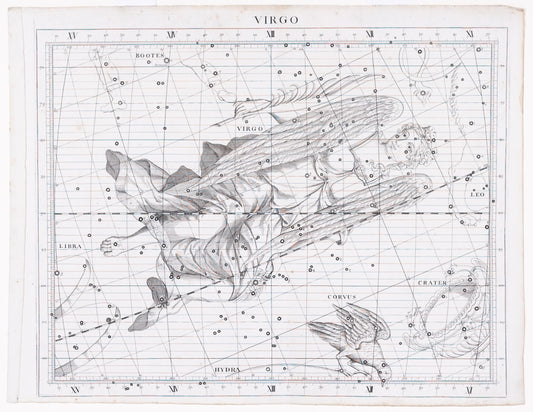 Jaimeson, Alexander. Virgo Celestial Map. 1822