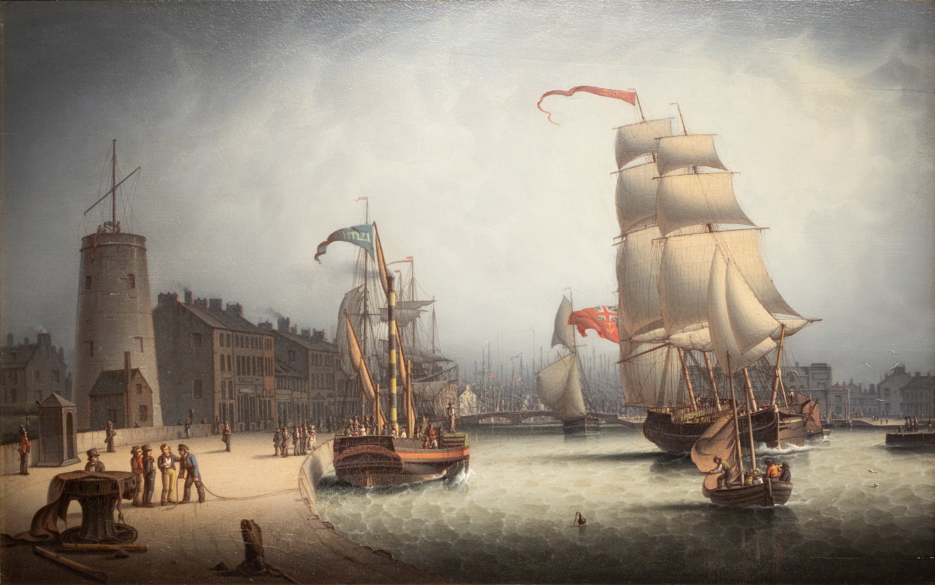 Robert Salmon. Leith Harbor [Edinburgh, Scotland]. 1848. – Arader Galleries