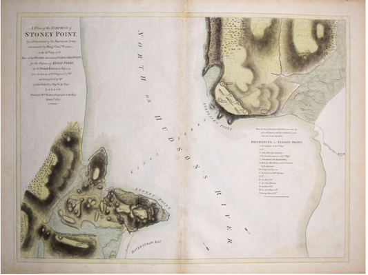 William Faden (British, 1749-1836) and John Hill A Plan of the Surprise of Stoney Point, by a Detachment of the American Army…