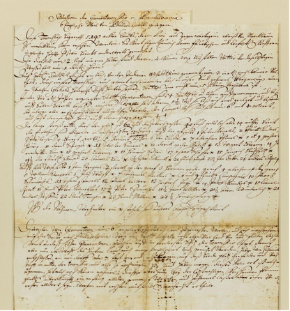 Francis Daniel Pastorius, Manuscript Plan of Germantown, Pennsylvania (ca. 1686–1687)