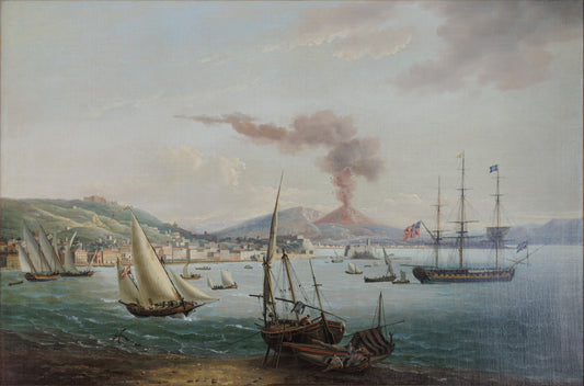 Serres, John Thomas (British, 1759-1825). A British Frigate in the Bay of Naples. 1823.