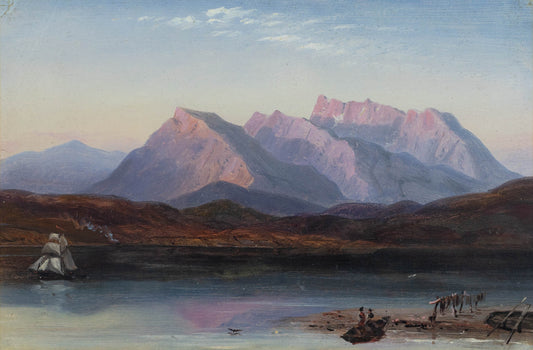 SMITH, Russell (Scottish-American, 1812-1896). Ben Nevis from the Calidonian’s Canal, a view of the ship Nevis