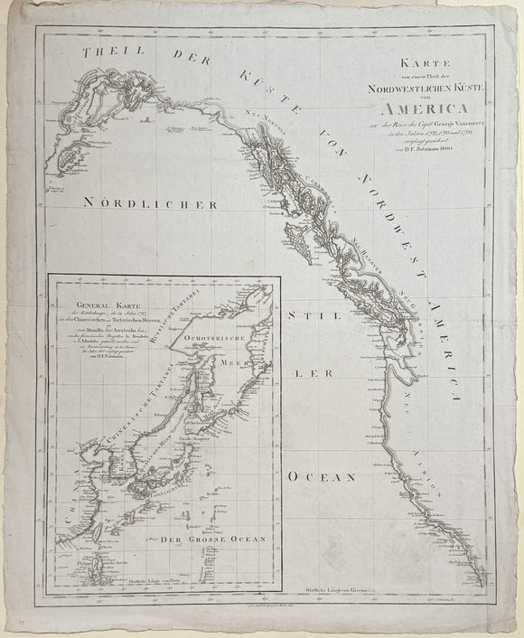 Daniel Friedrich Sotzmann. Karte von einem Theil de Nordwestlichen Küste von America of 1800