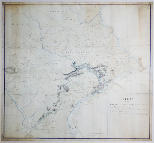 Blaskowitz. A Plan of the Progres of the Royal Army from their Landing at Elk Ferry to Philadelphia...1778.