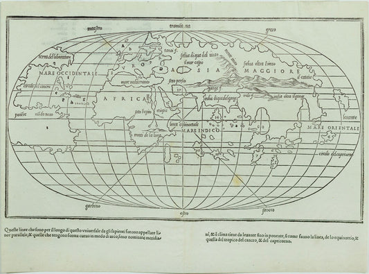 Benedetto Bordone, Untitled World Map