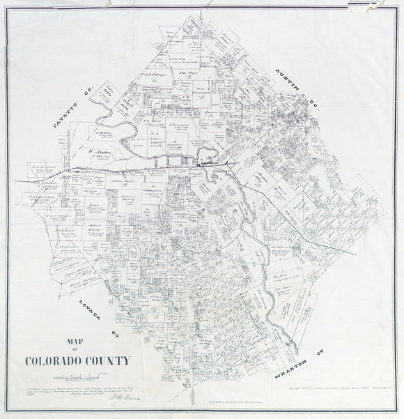 Gast, August & Co..  Map of Colorado County (Texas).  St. Louis, 1880.