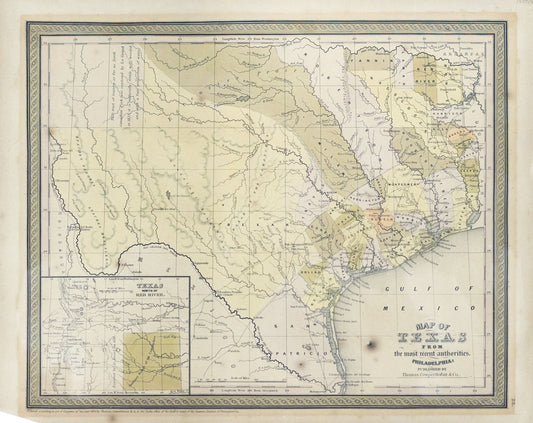 Young, J.H..  Map of the State of Texas from The Latest Authorities.  Philadelphia: Thomas, Copperthwait & Co. 1850.